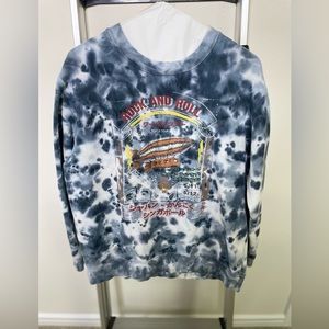 Modish Rebel tie dye Rock n Roll Japan sweatshirt size M